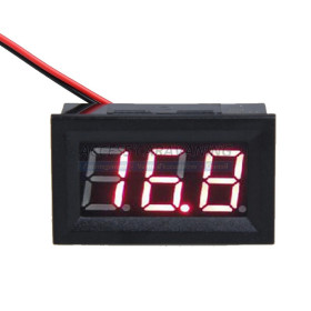 Voltmetre 12 Volts a affichage rouge