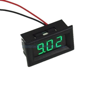 Voltmetre discret 12/24 Volts - affichage vert