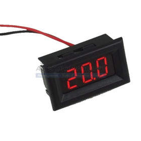 Voltmetre discret 12/24 Volts - affichage rouge