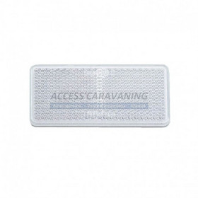 Catadioptre blanc (XL) rectangle autocollant