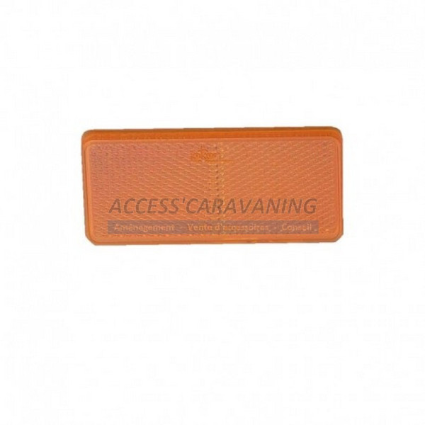 Catadioptre orange (L) rectangle autocollant