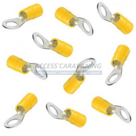 Cosses a oeillet 8 mm jaunes (x10)