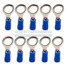 Cosses a oeillet 6 mm bleues (x10)