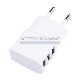 Chargeur 220V 3 USB a charge rapide