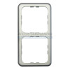 Encadrement gris metal double