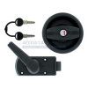 Serrure noire avec barillet et 2 cles