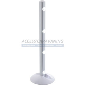 Lampe 4 LED avec support aimante silver
