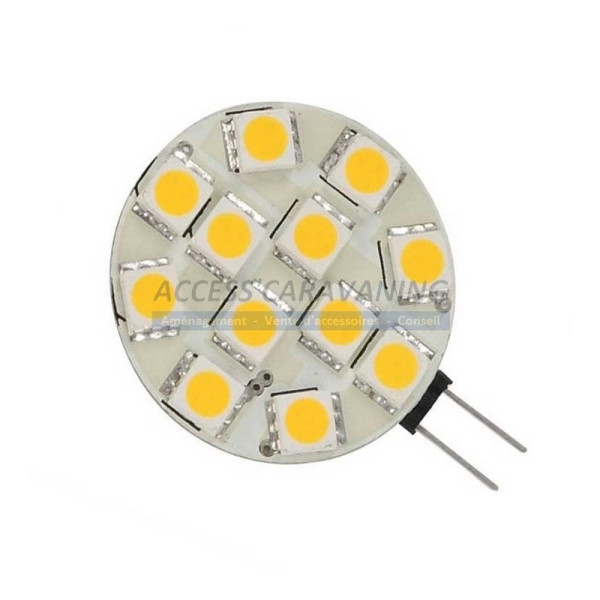 Ampoule G4 12 LED 5050 SMD 12V - blanc chaud