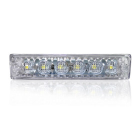 Feu position 6 LED blanc plat