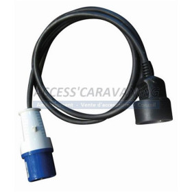 Prise adaptateur male et femelle Schuko avec cordon