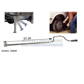 Manivelle pour écrou de 19mm - bras de 51 cm