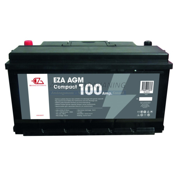 Batterie agm 100 Ah compact - 12 Volts