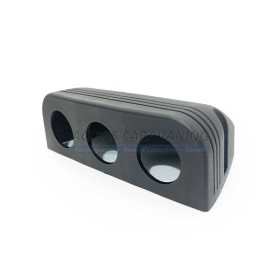 Socle en saillie pour 3 entrées allume cigare ou USB ou voltmètre