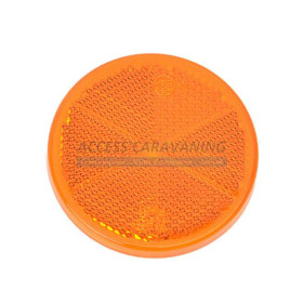 Catadioptre rond orange réfléchissant 61mm