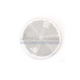 Catadioptre rond blanc reflechissant 61mm