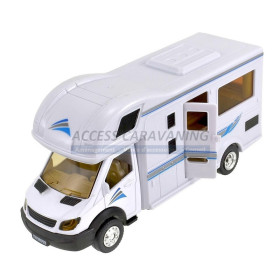 Camping car capucine a friction miniature 1:40 (bleu/blanc)