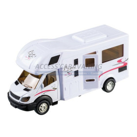 Camping car capucine a friction miniature (rouge/blanc)