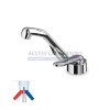 Robinet mitigeur melangeur rabattable chrome courbe