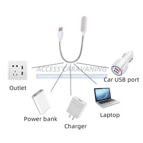 Lumiere USB a leds flexible blanc froid