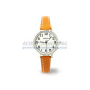 Montre design fine (bracelet moutarde fond alu)
