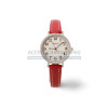 Montre design fine (bracelet bordeau fond alu)