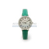 Montre design fine (bracelet vert fond alu)