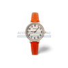 Montre design fine (bracelet orange fond alu)