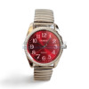 Montre extensible homme ou ado (fond rouge)