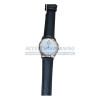 Montre design rosace (bracelet noir fond blanc)