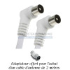 Cable antenne M/M prolongateur TV (2 metres)
