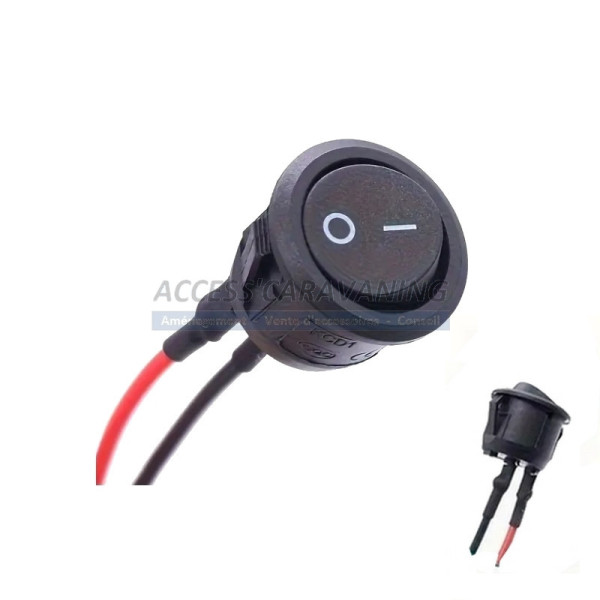 Interrupteur bouton bascule 2 broches pre cable
