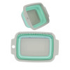 Plat rectangle retractable silicone vert 7,9 cm