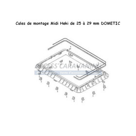 Cales de montage Midi Heki de 25 à 29 mm