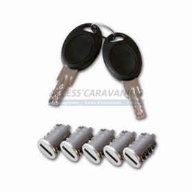 Kit de 5 barillets FAP avec 2 cles HSC