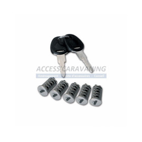 Kit 5 barillets avec 2 cles FAP (nouveau systeme)