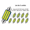 Lot de 5 ampoules Leds 39 mm - anti erreur - Blanc