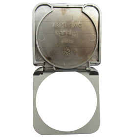 Capot gris metal de protection rabattable